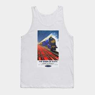 Vintage British Railways Queen of Scots Poster Tank Top